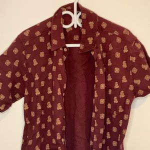 ❤️ BUTTON UP WITH YELLOW PATTERNS